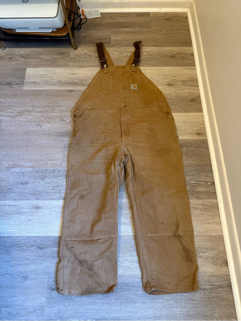 Brown Carhartt Double-Knee Overalls